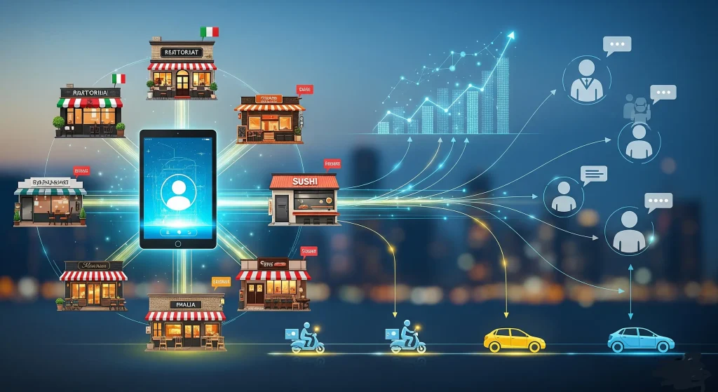 Online Multi-Restaurant Ordering Platforms