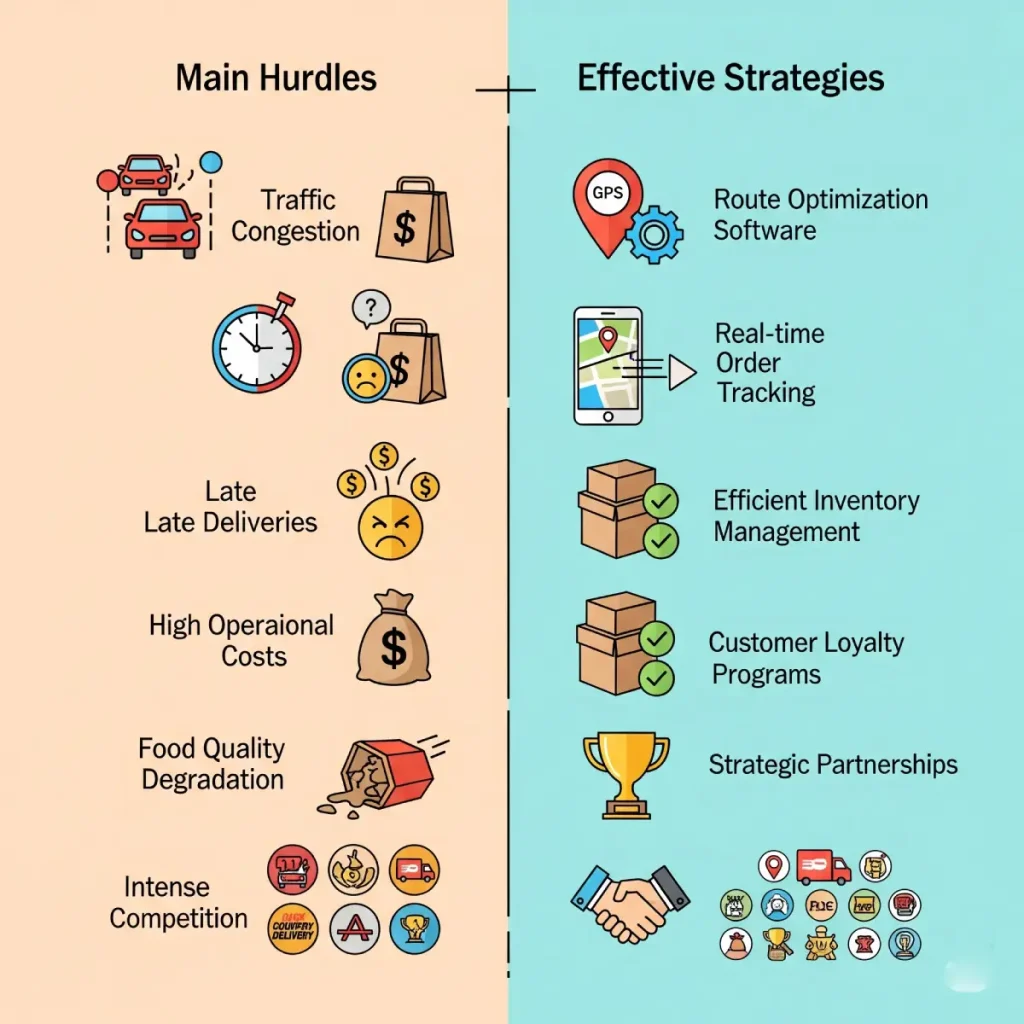 Online Food delivery businesses encounter