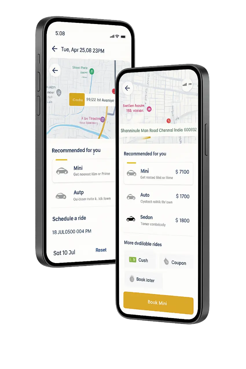 Uber Clone App Advance Ride Booking feature