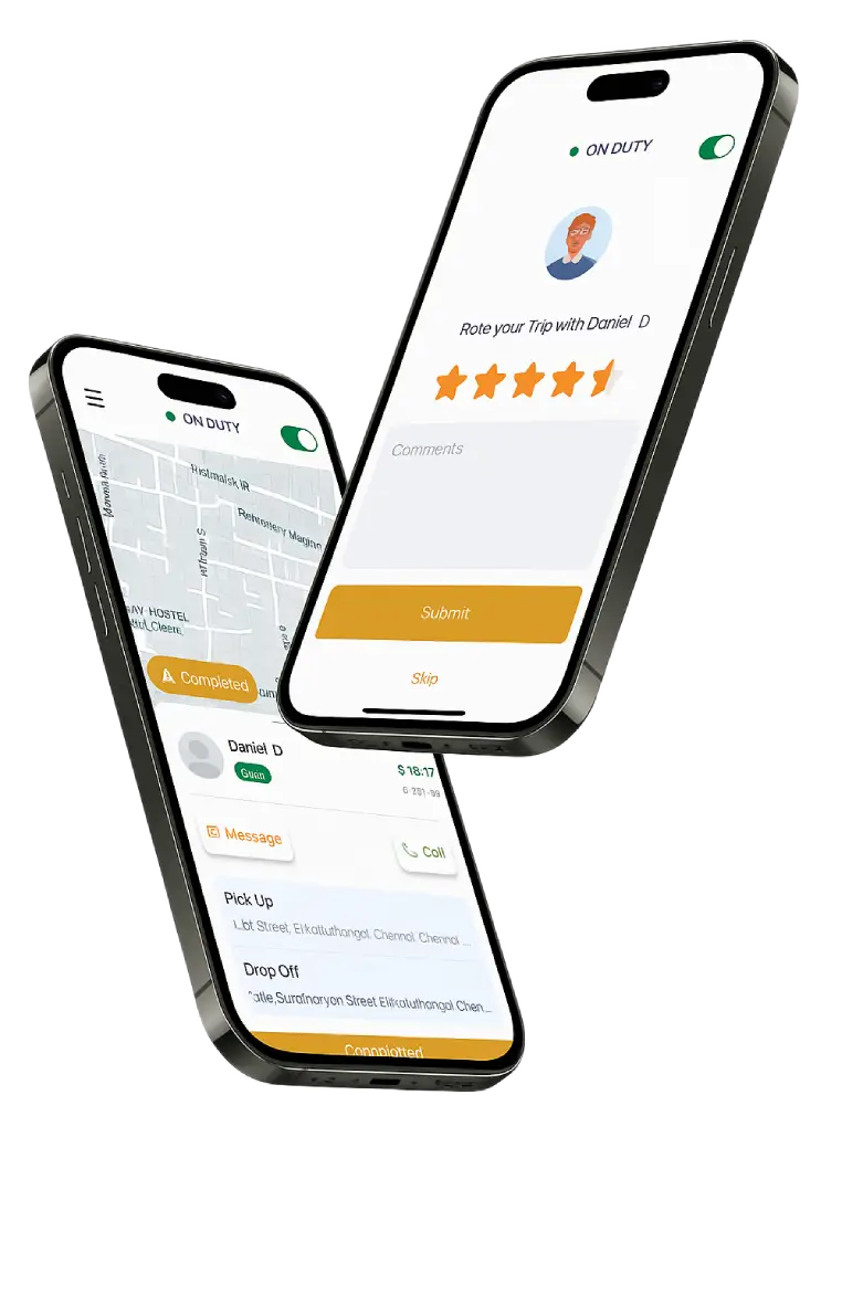 Drivers can put Ratings for Customers on Ride Completion.