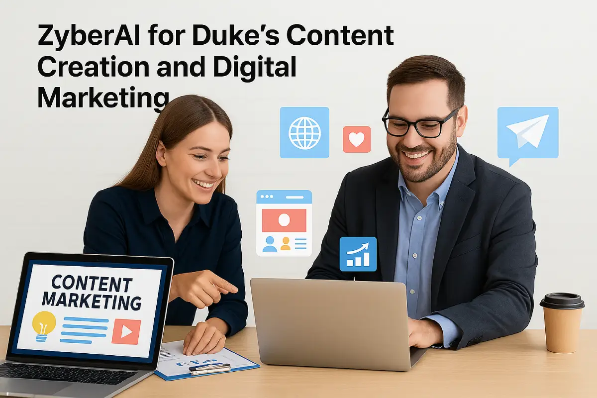 ZyberAI allowed the institute to create content for the courses automatically
